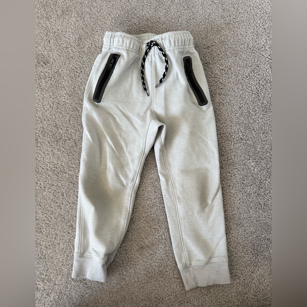 Old Navy Kids Light Gray Joggers with Black Accents